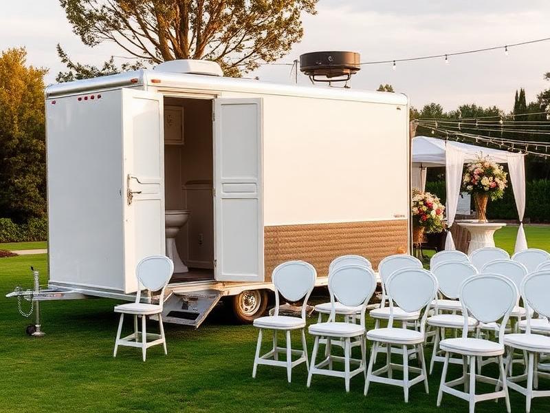 Deluxe portable restroom for a special event